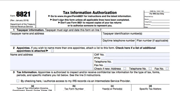  What Is Form 8821 Or Tax Guard Excel Capital Management